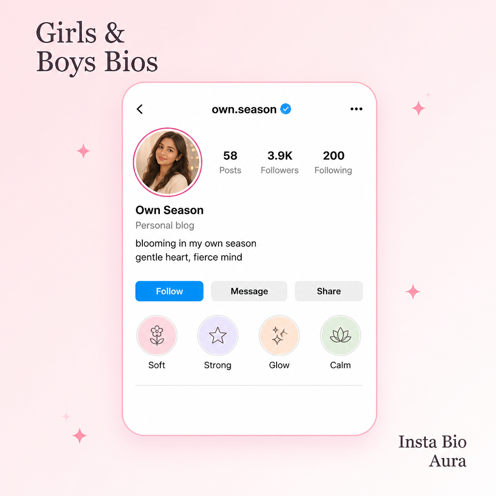 Short aesthetic Instagram bios for girls and for boys