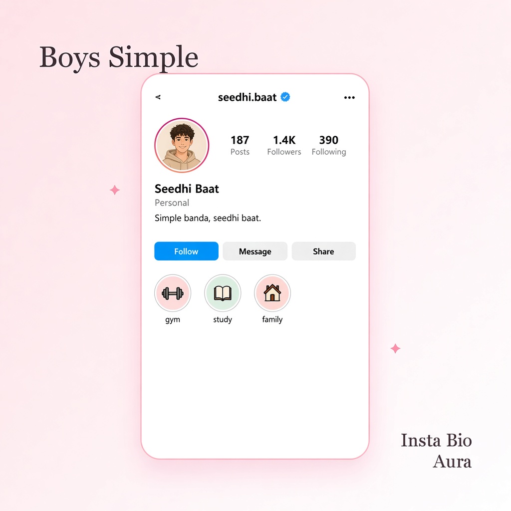 Simple Instagram bios for boys clean decent