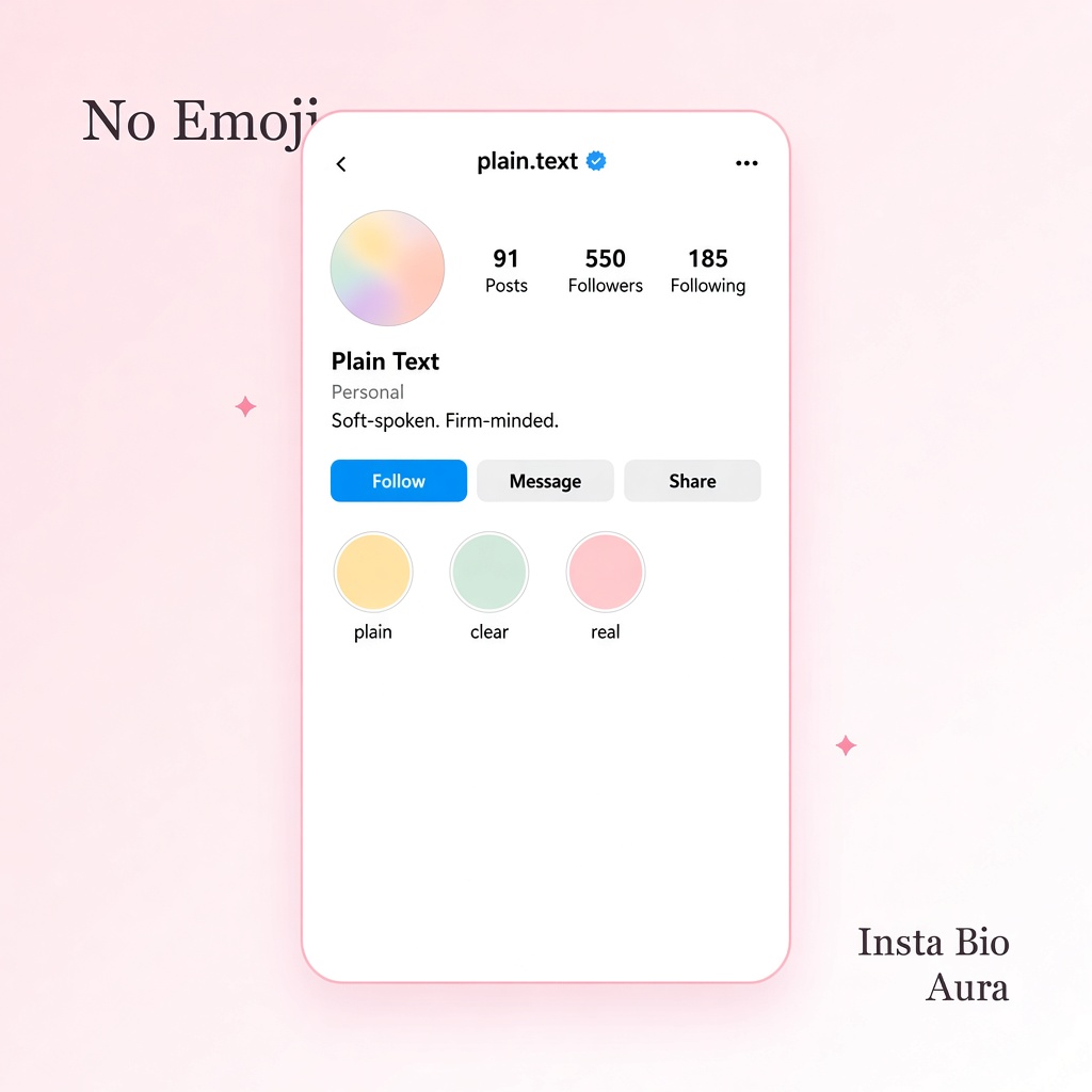Unique Instagram bio without emojis and follower myths