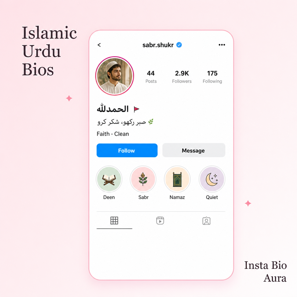 Twelve counted Urdu Instagram bios under 150 characters