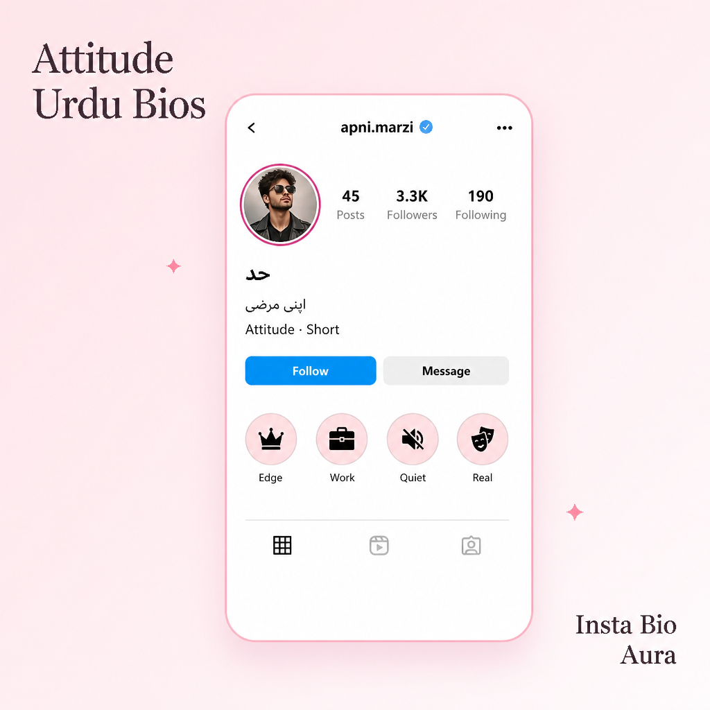 Urdu Instagram bios for boys with larka grammar